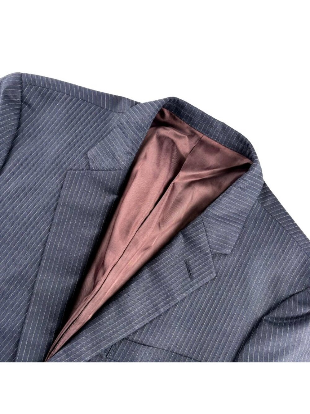Takeo Kikuchi Men’s Wool Blend Pinstripe Blazer Jacket Blue • 3 (36S US)